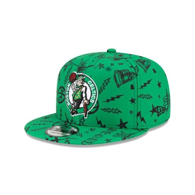 Sapca New Era Boston Celtics NBA Doodle 9FIFTY Snapback - Verzi